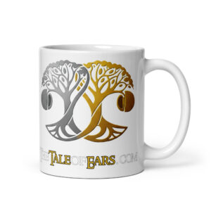 White glossy mug
